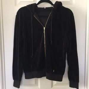 Juicy couture black sweat suit jacket